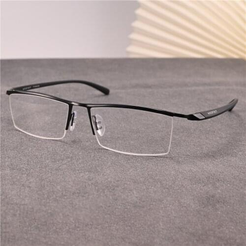 Rockjoy Oversized Eyeglasses Frames Men 160mm Wide Glasses Male Spectacles Semi Rimless Eyewear Fashion Plain Lens