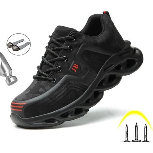 Safety Work Shoes Man Fashion Steel Toe Cap Boots Anti-piercing Indestructible Anti-smashing Comfortable Outdoor Sneakers