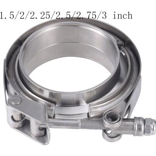 1.5/2/2.25/2.5/2.75/3 inch Male Female Flange Exhaust V Band Clamp Flange Kit Quick Release Clamp For Turbo Exhaust Pipes Clamp