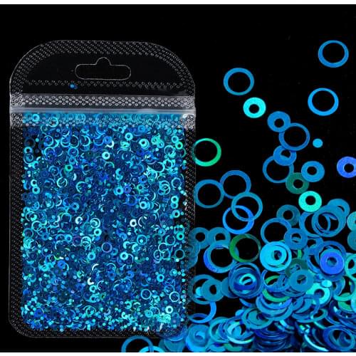 1Bag Holographic Nail Glitter Sequins Sparkly 3D Thin Circular Mixing Flakes Polish Decor for Nail Art Accessories tool