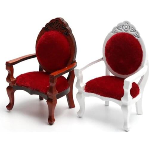 1Pcs 1/12 Dollhouse Mini Sofa Stool Chair Pillow Furniture Model For Dollhouse Decor