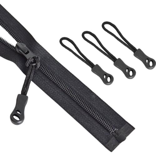 10pcs Zipper Pull Puller End Fit Rope Tag Replacement Clip Broken Buckle Fixer Zip Cord Bag Suitcase Tent Backpack Zipper Head