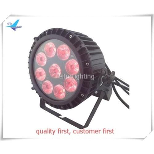 12pieces/lot waterproof stage par led 9x15w rgbwa 5in1 dmx dimmer strobe power pro event IP65 led par outdoor lighting