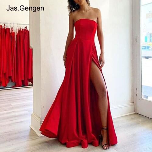 2020 New bridesmaid dresses for evening event Front high slit two side pockets prom dresses Long