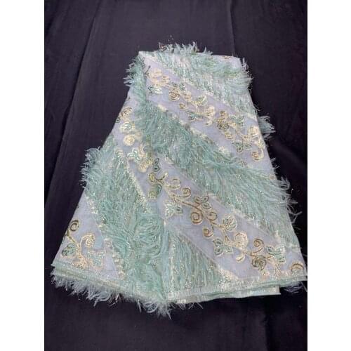 2020 Latest 3D Tassel Brocade Jacquard Lace Fabric French Lace Fabric High Quality African Nigeria Lace Fabric For Party Dress
