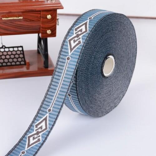 25M/Lot 3cm Wide Europe Jacqurd Lace Ribbon Belt Curtain Lace Trim Webbing DIY Sofa Garment Cushion Decor Curtain Accessories