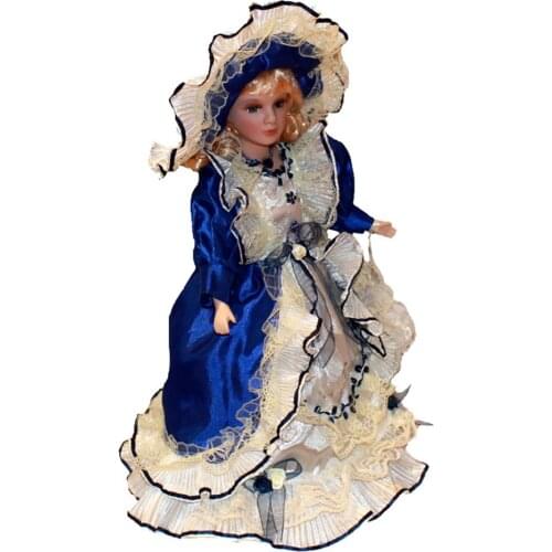 40cm Victorian Style Ceramic Dolls Collectible Beautiful Figurine Home Desk Decoration