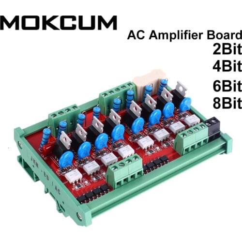 8Bit 6Bit 4Bit 2Bit PLC AC Amplifier Board Input Signal 0V/24V Non-contact Solid State Relay Module Isolation Power Module