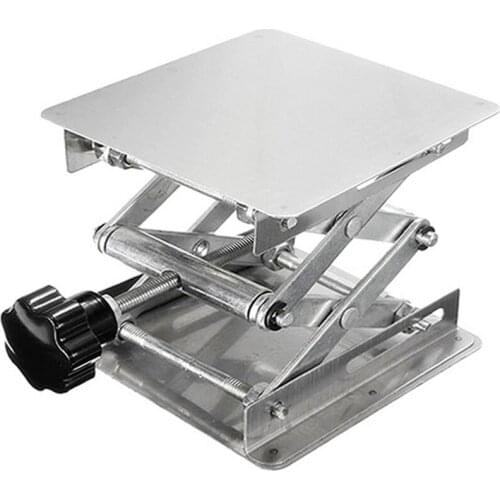 Laboratory Lifting Platform Stand Rack Scissor Jack Bench Lifter Table Lab 100x100mm Stainless Steel Lifting Platform