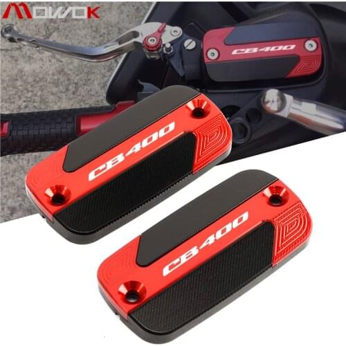 For Honda CB400 CB 400 1993-2019 New Motorcycle CNC Aluminum Front Brake Fluid Reservoir Cap Cover With LOGO ''CB400