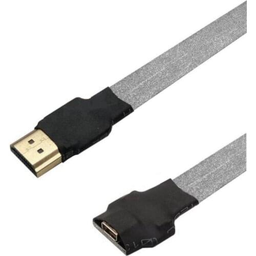 HDMI-compatible Cable Micro HDMI Female to Mini HDMI FPC Flat Cable Anti-interference Multicopter Aerial Photography 0.1m 0.2m