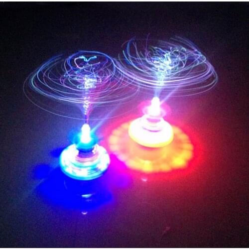 New Crown Music Gyro Funny Kids Top Toy Classic Gyroscope Color Light gift LED Flash Kids P8K3
