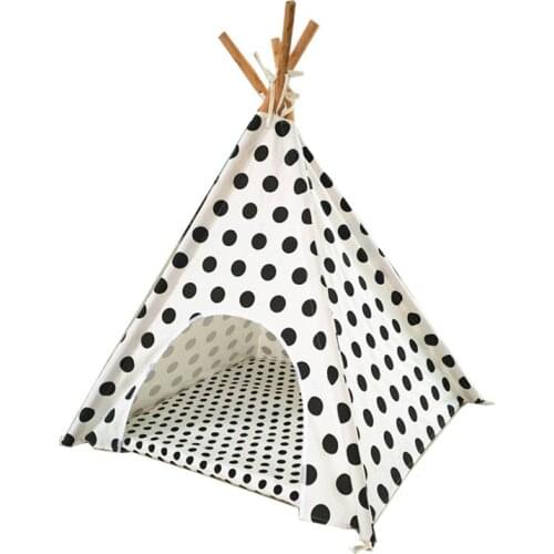 Dopt design pet teepee tent indian tent dog play bed with mat together