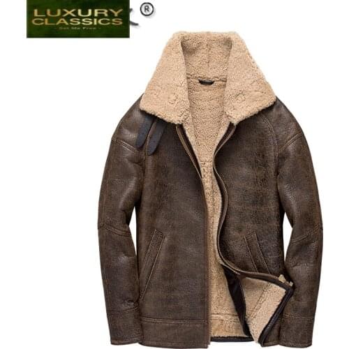 Natural Fur Coat Men Motorcycle Male Jacket Real Sheep Shearling Winter Mens Jackets and Coats Fashion 2021 Veste Homme 3