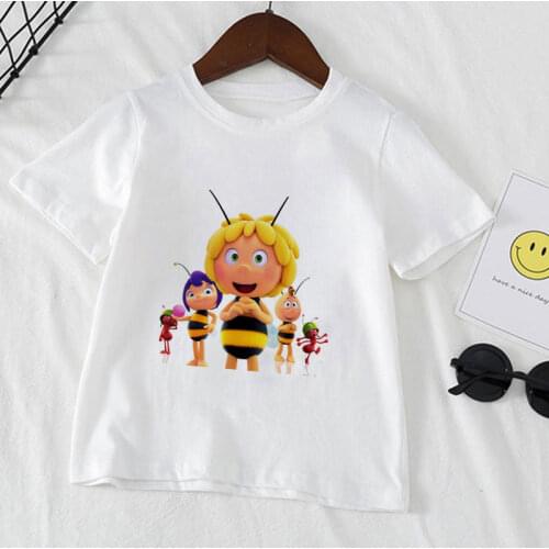 Casual Birthday Shirt Boy Girl T-Shirt Wild Party Shirt Maya The Bee Cute Theme Gift Fashion Boys Tee Baby Girls Clothes Novelty