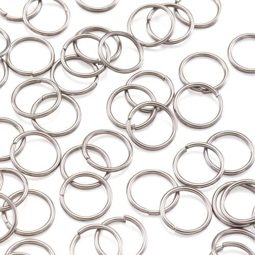 304 Stainless Steel Closed but not Soldering Jump Rings, Stainless Steel Color, 8x1mm; about 77pcs/10g