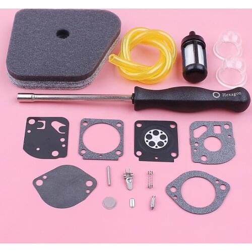 Air Fuel Filter Line Carburetor Adjustable Tool Repair Kit For Stihl FS100 FS110 KM110 KM90 Trimmer Replace Spare Part