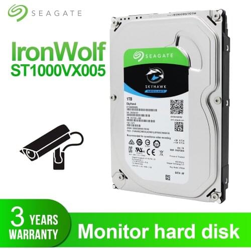 Seagate 1TB 3.5" Video Surveillance HDD Internal Hard Disk Drive 5900RPM SATAIII 6Gb/s 64MBCache HDD For Security ST1000VX005