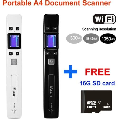 Photo Scanner Portable iScan A4 WIFI 1050 USB Book Scanner Handheld Document Image Scanner