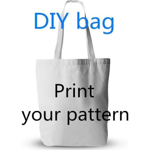 Hot Factory Custom Canvas Bag 3D Print Personalized Tote Bag Logo Face Landscape Letter Custom Handbag High Quality Shopping Bag