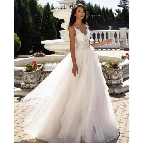 Wedding Dress Lace Tulle High Neck Cap Sleeve A Line Bohemian Bridal Gown Long Bride Dress