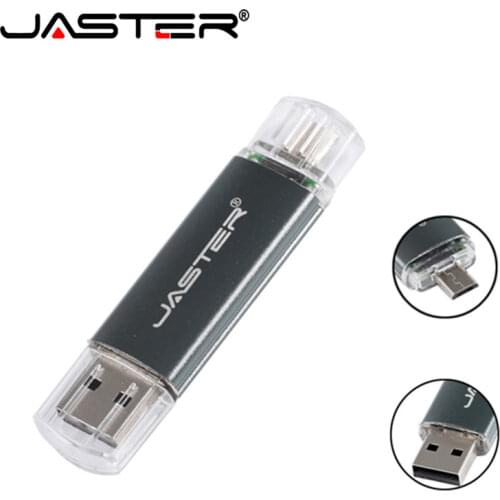 JASTER 2 in 1 USB Flash Drive 128gb High Speed Pen Drive 64gb 32gb 16gb 8gb External StoragePendrive Double Use Micro USB Stick