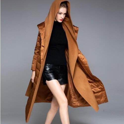 Large Collar Women Warm Winter Down Coat Loose Fitting Hooded 90% Duck Women Down Coat Jackets 2018 New Fashion