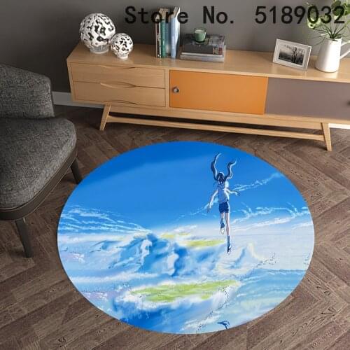 Coffee Table Round Area Rugs Weather Child Japan Anime Carpet 3D Print Floor Mats Bathroom Kitchen Mat Bedroom Living Room Rugs