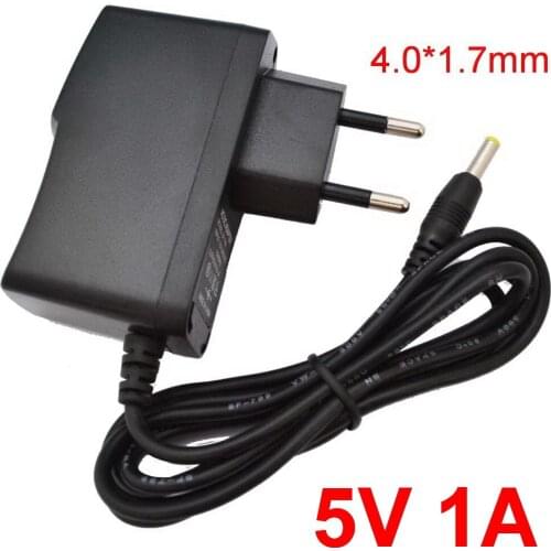 1PCS DC 5V 1A &1000mA AC 100-240V Converter Adapter Power Supply 5V1A EU Plug DC 4.0mm x1.7mm