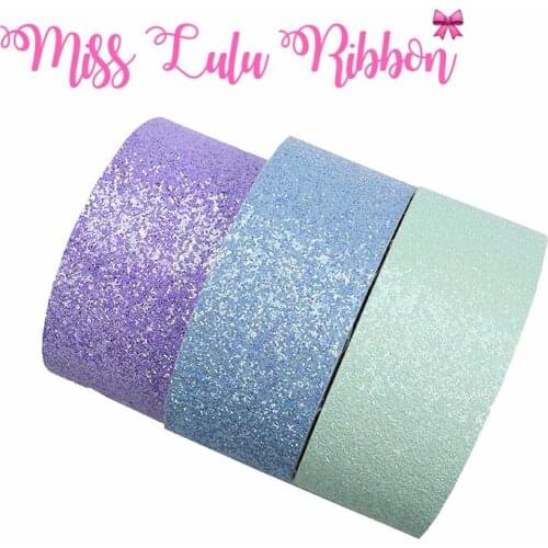 3"75mm Shiny Glitter Leather Fabric Ribbon Plain Color DIY Hair Bowknots Gift Decor Hair Band Making 25yards/roll Light Aqua