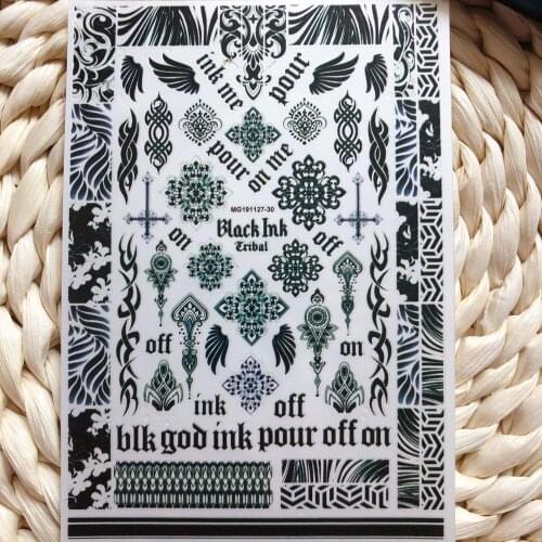 Golden Iron Chains Nail Stickers Nail Decals Light Traceless Nail Decor