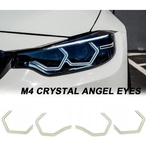 4x Cool White SMD LED Angel Eyes for BMW 3 Series F30 F32 335i M3 M5 E90 M4 E90 E92 Car Styling SMD Halo Ring Headlight Kits
