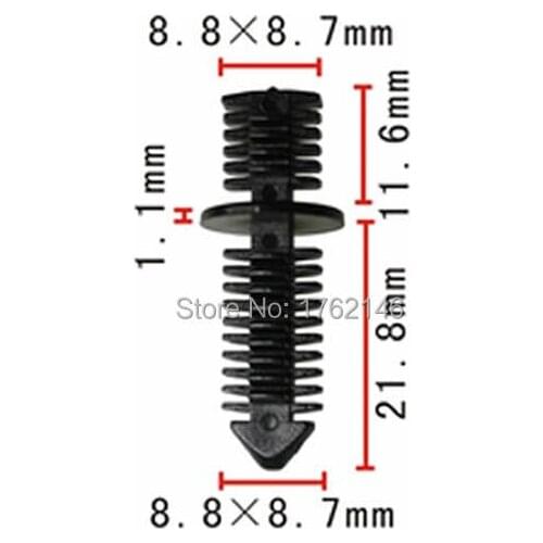 500PCS Nylon Double End Xmas Tree Retainers Clips 11/32" Stem Diameter Cars Boats Trucks Set For Auveco A20866