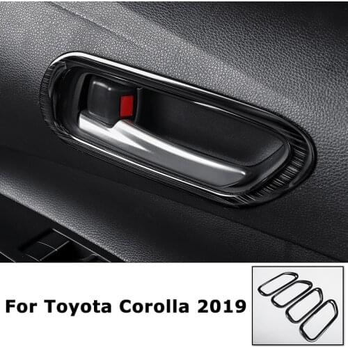 For Toyota Corolla 2019 Hatchback Accessories ABS Matte Interior Door Handle Bowl Covers Molding Trim Frame Car Styling Parts