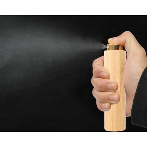20ml bamboo spray bottle, cosmetics and perfume bottles, portable alcohol and other liquid spray bottles
