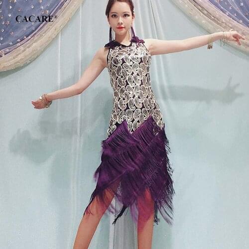 CACARE Fringe Dress Latin Dance Dress Women Samba Salsa Tango Dance Dress 4 Choices D0045