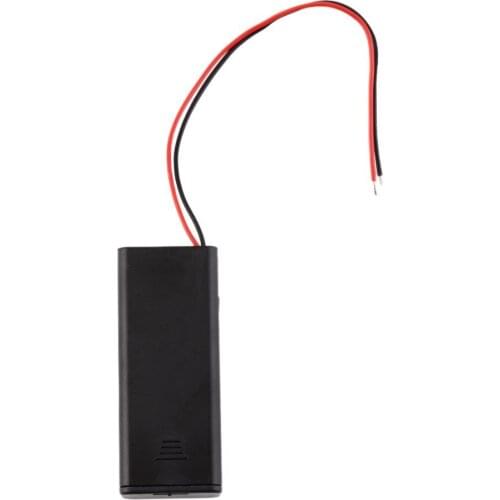 AA AAA Battery Storage Case With Wire Leads Plastic Box 1-4pcs Battery Power Bank Storage Case Portable Battery Holder