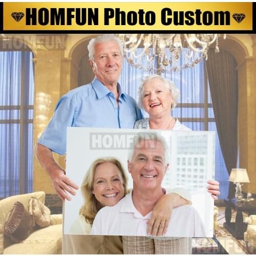 HOMFUN Photo Custom Diamond Embroidery Private custom crafts full diamond painting cross stitch Make Your Own diamond 5D