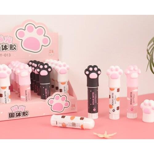 MINKYS Cute 8G Cat Claw Shape High Viscosity Solid Glue Stick Strong Adhesive Portable Kawaii School Office Stationery