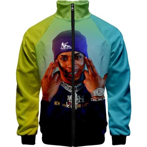 Hot New NLE Choppa Rapper Jacket 3D Stand Collar zipper Men Women Sweatshirt Cool Bomber Jacket boys girls Streetwear Turtleneck