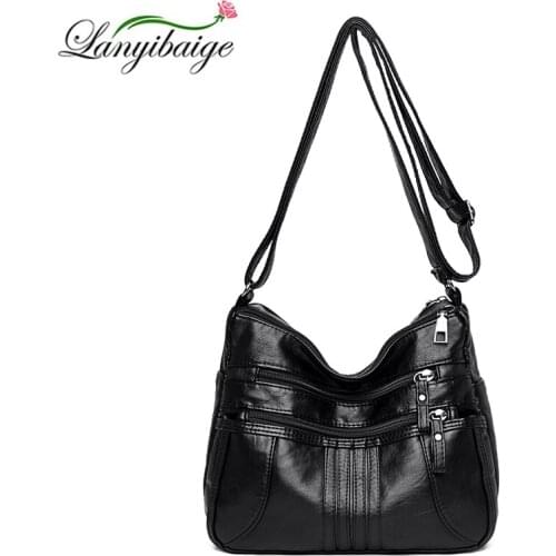 Fashion Casual Female Bag High Quality Soft Pu Leather Messenger Bag 2021 New Luxury One Shoulder Messenger Bag Lady Handbag