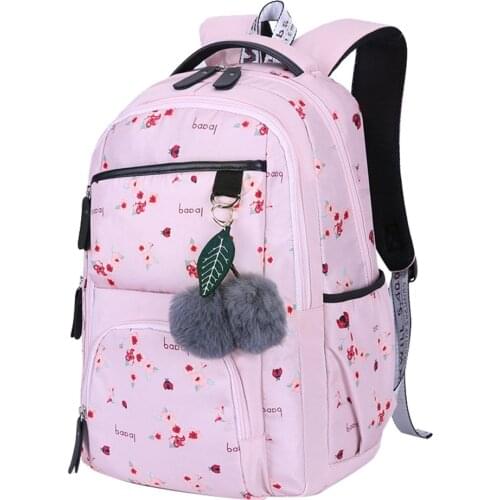 New polyester girls backpack student bag middle school student high school backpack waterproof laptop bag