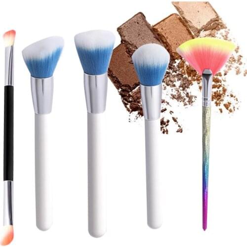 Single Makeup Brush Eye Shadow Brush Loose Powder Brush Flat Head Oblique Head Foundation Brush Cosmetics Tools