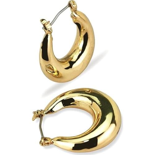 MANILAI Simple Copper Hoop Earrings For Women Round Small Earrings Hoops Light Punk Jewelry Fashion Brincos 2020 Geometric