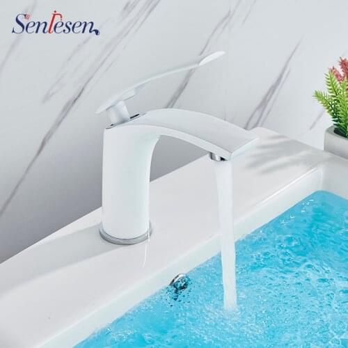 Senlesen Waterfall Basin Sink Faucet Led Chrome Single Handle Wall Mounted Brass Hot and Cold Mixer Valve