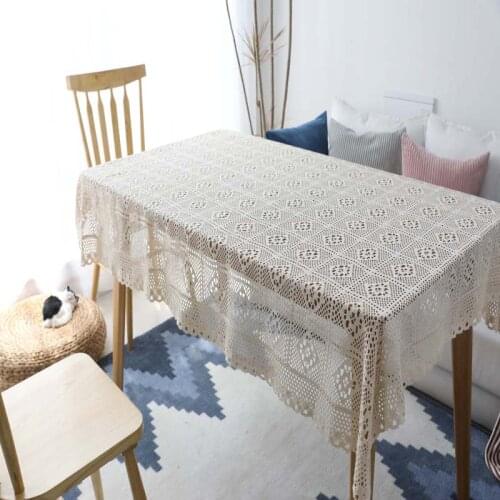 Wedding Lace Tablecloth Table Cover Home Party Dinner Desk Cloth Coffee Bar Hotel Table Mattress