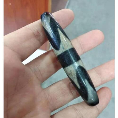 Vintage Tooth Dzi Bead Amulet Tibetan Dzi Bead Pendant calcedony fortune Bead