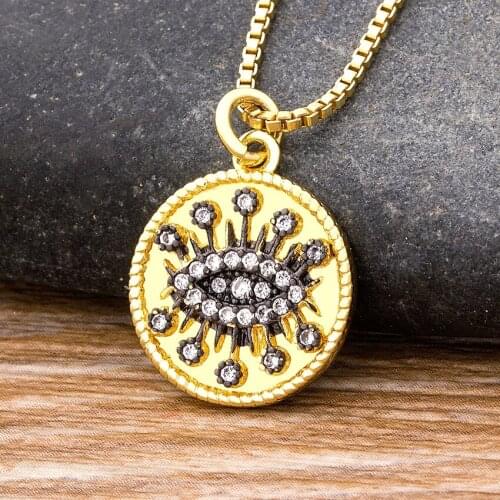 Top Quality Boho Turkey Evil Eye Pendent Necklace for Men Women Classic Ethnic Turkish Lucky Eye Choker Jewelry Party Gifts