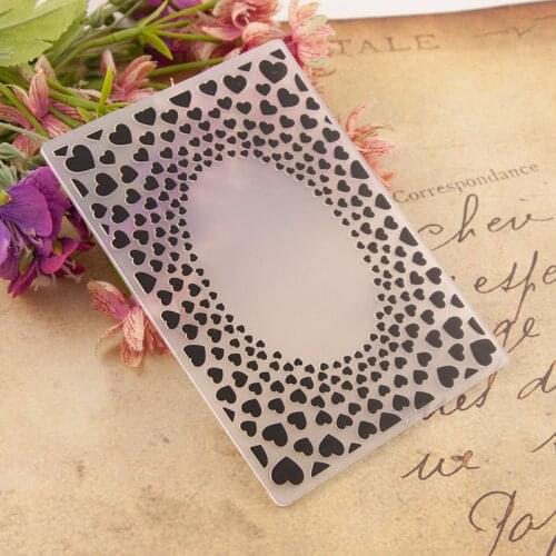 YPP CRAF Heart-shaped Plastic Embossing Folders for DIY Scrapbooking Paper Craft/Card Making Decoration Supplies