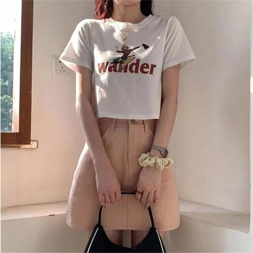 Punk Dark Streetwear Ladies gothic Top Tshirts Female Tee Aesthetic Loose Women T-shirt Harajuku Clothes y2k футболка album